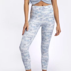 Outlet 🎁 Mono B Watercolor Stucco High-Waist Capri Leggings ✔️
