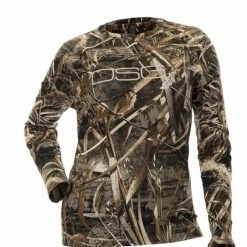 New 🔔 DSG Outerwear 👩 Women's Long Sleeve Camo Tech 👕 Shirt Realtree Max 5 🛒