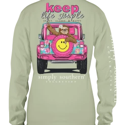 Promo βοΈ Simply Southern π© Women's Long Sleeve Keep Life Simple T-Shirt π€©