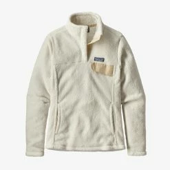 Outlet 🔔 PATAGONIA INC. Patagonia 👩 Women's Re-Tool Snap-T Fleece Pullover - Raw Linen - White -Dye 🧨