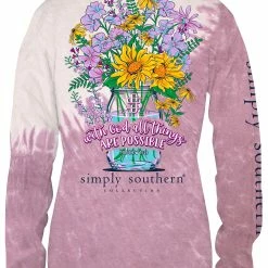 Outlet β€οΈ Simply Southern π© Women's Long Sleeve All Things T-Shirt π₯