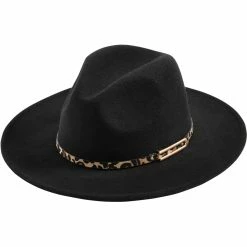 Hot Sale ⭐ Mud Pie Fedora With Leopard Band 🤩