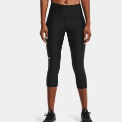 Cheapest ⌛ Under Armour 👩 Women's HeatGear Armour No-Slip Waistband Ankle Leggings 🔔 -Charles River Apparel shop black and white 98046.1657716166
