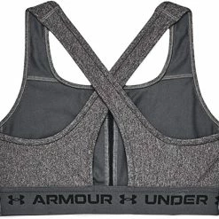 Coupon 🤩 Under Armour 👩 Women's Mid Crossback Sports Bra 🧨 -Charles River Apparel shop grey2 92382.1658416659