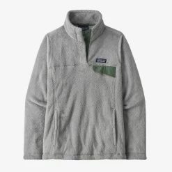 Cheap 🥰 PATAGONIA INC. Patagonia 👩 Women's Re-Tool Snap-T Fleece Pullover-Salt Grey X-Dye 🔥