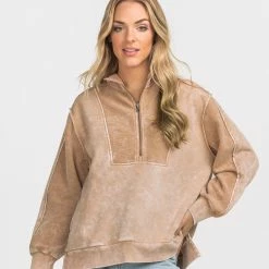 Cheapest 😀 Southern 👕 Shirt Co. Mineral Washed Quarter Zip 🔥 -Charles River Apparel shop southern shirt outerwear mineral washed qtr zip autumn glaze 840089852455 29539299524660 1000x 90380.1661284337