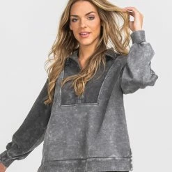 Cheapest 😀 Southern 👕 Shirt Co. Mineral Washed Quarter Zip 🔥