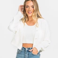 Cheap 🌟 Southern 👚 Shirt Co. Feather Knit Cardi Set 🤩