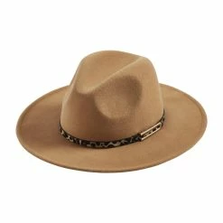 Hot Sale ⭐ Mud Pie Fedora With Leopard Band 🤩 -Charles River Apparel shop ta 62557.1665762029